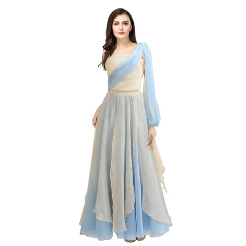 ROYAL SMEELA Jasmin Kostüm Erwachsene,Prinzessin Jasmin Kleid Frauen,jasmin aladdin kostüm Damen,Cosplay Halloween Weihnachten Karneval Party Aladdin Oberteil und Rock Kleid für Frauen,jasmin outfit von ROYAL SMEELA