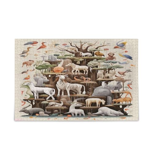 Alphabet mit Tierbildern Familienpuzzles 1000 Teile Puzzles Lustige Puzzles Puzzle Spielzeug von RPLIFE