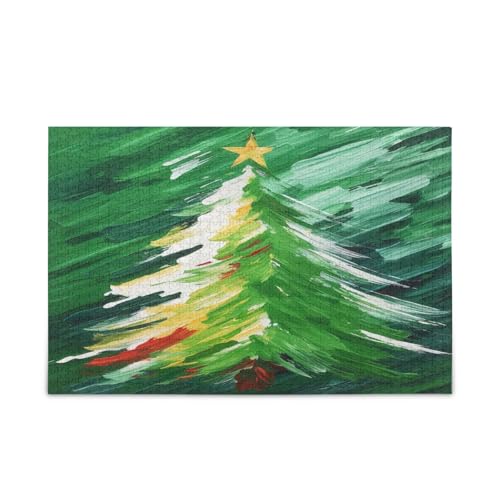 Bright Christmas Tree Puzzle Erwachsene 1000 Teile, Holzpuzzles Erwachsene, Familienpuzzle von RPLIFE