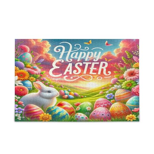 Happy Easter Theme Adult Jigsaw Puzzles, Unique Jigsaw Puzzles, Pretty Puzzles, Puzzle Toy von RPLIFE