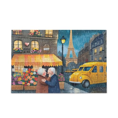 Lebendige, bunte Pariser Straßenszene, Holzpuzzles für Erwachsene, Puzzle-Spielzeug, hübsche Puzzles, einzigartiges Puzzle von RPLIFE