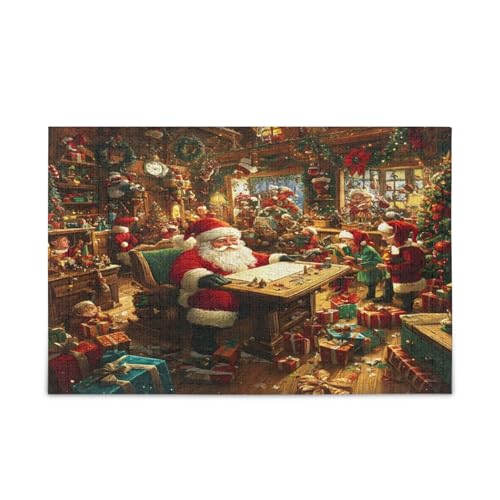 Lebendige Weihnachtspuzzles für Familie, Puzzles 500 Teile, schönes Puzzle, Gehirnspiel von RPLIFE