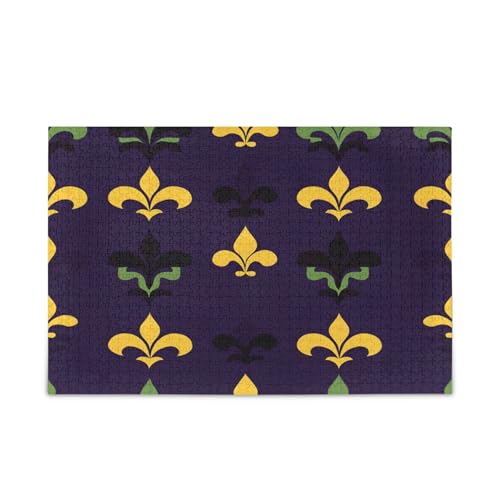 Mardi Gras Fleur de Lis Erwachsenen-Puzzles Einzigartige Puzzles Schönes Puzzle Puzzle Spielzeug von RPLIFE