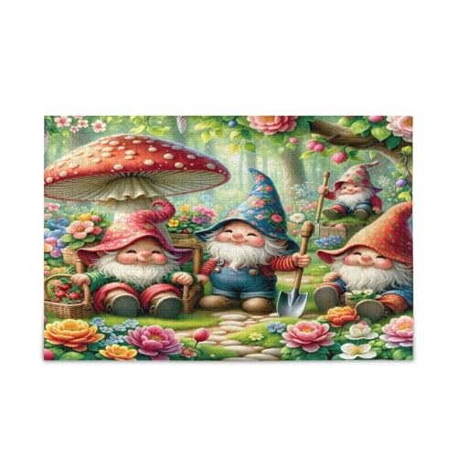 Niedliche Zwerge, Blumen, Pilze, Erwachsene, Holzpuzzle, einzigartige Puzzles, 1000 Teile, Puzzle für Erwachsene, 74 x 70 cm Niedliche Zwerge, Blumen, Pilze, Erwachsene, Holzpuzzle, einzigartige Puzzles, 1000 Teile, Puzzle für Erwachsene, 74 x 70 cm von RPLIFE