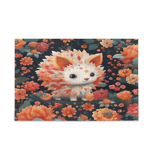 Niedliche kleine Hecken mit Blumen Erwachsenen-Puzzles 1000 Teile Puzzles für Erwachsene Einzigartige Puzzles Puzzles für Familie von RPLIFE