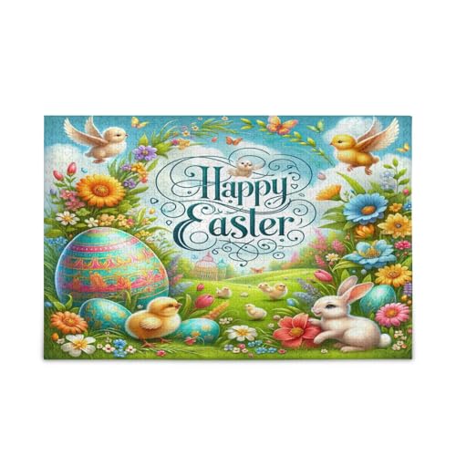 Ostern Thema Puzzles 500 Teile für Erwachsene, Holzpuzzle für Erwachsene, Familienpuzzles von RPLIFE