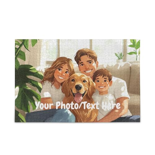 Personalisierte Puzzle für Erwachsene, 500 Teile, individuelles Puzzle für Erwachsene und Kinder, Familie, Hochzeit, Abschlussfeier, Geschenk von RPLIFE