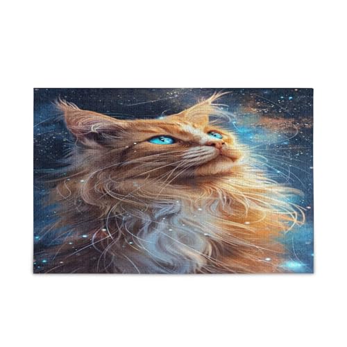 Schöne orange Katze Erwachsene Puzzles Einzigartiges Puzzle Hübsche Puzzles Puzzle mit Buchstaben auf der Rückseite von RPLIFE