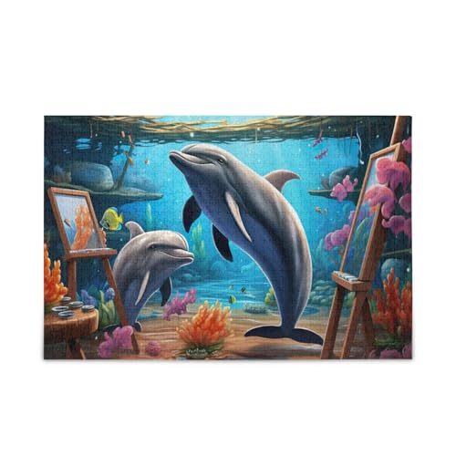 Sea Adventure Delfine Screenshots Familienpuzzles für Kinder und Erwachsene, 500 Puzzles, lustige Puzzles, Gehirnspiel von RPLIFE