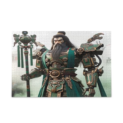 Teal Color Warrior Erwachsenen-Puzzles, einzigartige Puzzles, schönes Puzzle, Gedankenspiele für Erwachsene von RPLIFE