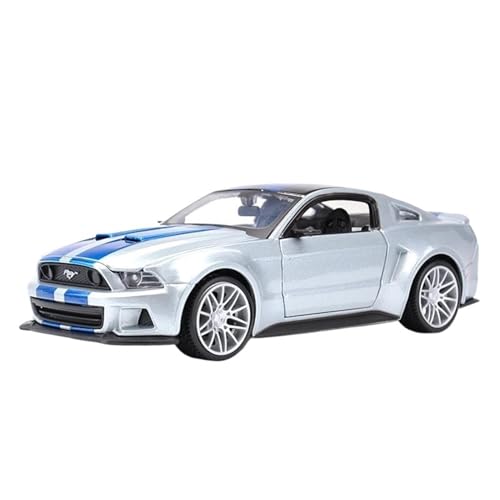 1:24 for Ford Mustang Legierung Druckguss Auto Spielzeug Auto Geschenk Auto Replik Fertig Auto Silber Modell Auto von RSFIL