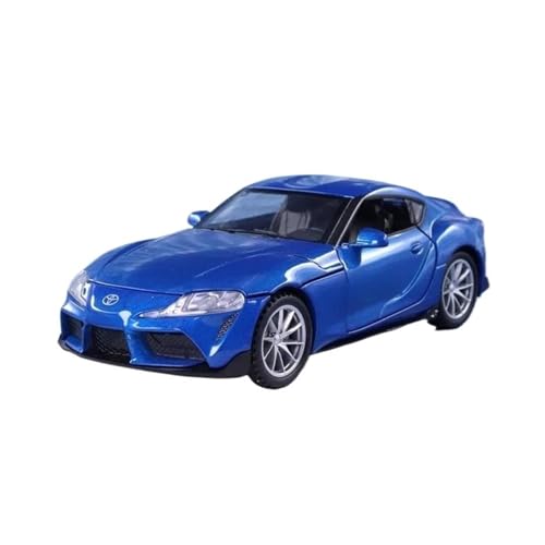 1:32 for Toyota GR Supra Maßstab Druckguss Auto Modell Sound Und Licht Pull-back Spielzeug Auto Fertig Auto (Color : Blue) von RSFIL