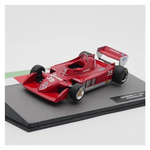 1:43 for Formel-1-Rennwagen Alfa 177, Maßstab 1979, Druckguss-Modellauto, Miniaturfahrzeug, Spielzeugauto, Rot von RSFIL