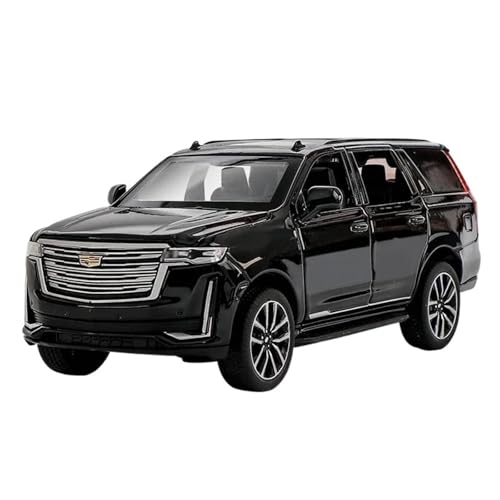 RSFIL 1:32 for Cadillac Escalade SUV Diecast Modell Auto Pull Back Spielzeug Auto Geschenk Mit Licht Und Sound(Black) von RSFIL