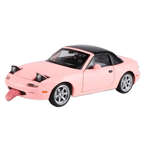 RSFIL 1:32 for Mazda MX-5 Roadster Druckguss-Modellauto, Sound und Licht, zurückziehbare Spielzeugauto-Ornamente, fertig (Color : Pink) von RSFIL
