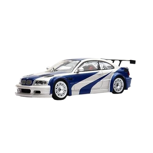 RSFIL 1:64 for BMW M3 GTR E46 Druckguss-Modellauto, Legierung, Modellauto, Miniaturfahrzeugsammlung, Spielzeugauto, Geschenk, Blau(Blue) von RSFIL