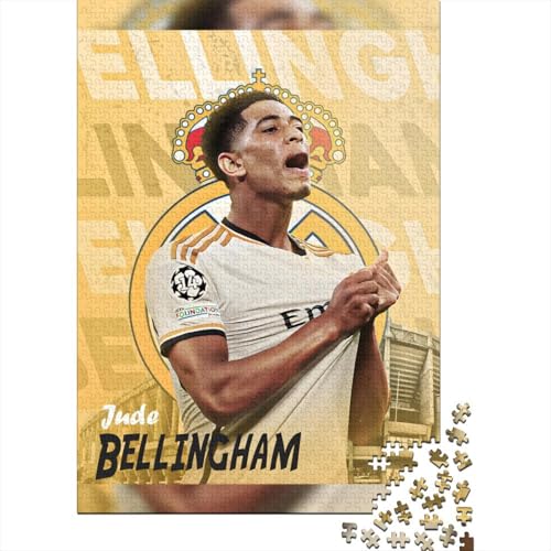 Bellingham Holz Puzzle - Football Puzzle Spiel Für Intellektuell Lehrreich Spielzeug - Geschenk Für Sohn Tochter Enkel Enkelin Neffe Nichte 1000 Stück (75x50cm) von RSFQJXBVO