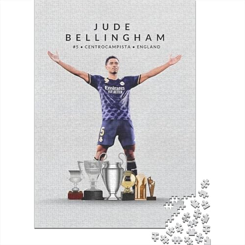 Bellingham Holz Puzzle - Fußball Puzzle Spiel Für Pädagogisches Geschenk - Geschenk Für Ehemann Freund Freundin Schwester Bruder 1000 Stück (75x50cm) von RSFQJXBVO