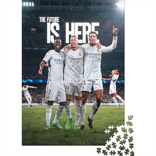 Bellingham Holz Puzzle - Football Puzzle Spielzeug Für Wand Dekoration - Geschenk Für Sohn Tochter Enkel Enkelin Neffe Nichte 1000 Stück (75x50cm) von RSFQJXBVO