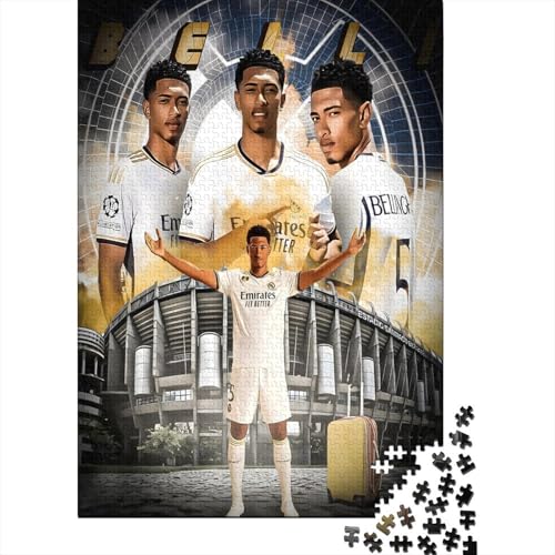 Bellingham Holz Puzzle - Fußball Puzzle Spielzeug Für Intellektuell Lehrreich Spielzeug - Geschenk Für Ehemann Freund Freundin Schwester Bruder 1000 Stück (75x50cm) von RSFQJXBVO