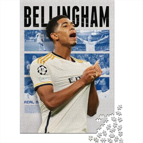 Bellingham Puzzle Spiel - Football Holz Puzzle Für Entspannen - Geschenk Für Sohn Tochter Enkel Enkelin Neffe Nichte 1000 Stück (75x50cm) von RSFQJXBVO