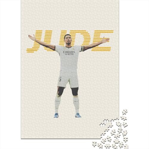 Bellingham Puzzle Spiel - Football Holz Puzzle Für Wand Dekoration - Geschenk Für Sohn Tochter Enkel Enkelin Neffe Nichte 1000 Stück (75x50cm) von RSFQJXBVO