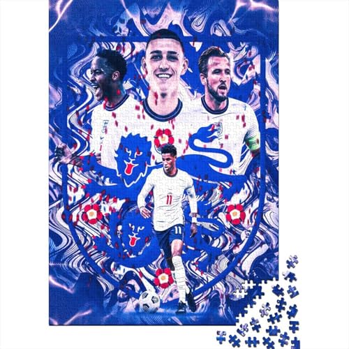 England Holz Puzzle - Football Puzzle Spiel Für Lehrreich Spiel - Geschenk Für Sohn Tochter Enkel Enkelin Neffe Nichte 1000 Stück (75x50cm) von RSFQJXBVO