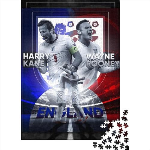 England Holz Puzzle - Football Puzzle Spielzeug Für Lehrreich Spiel - Geschenk Für Sohn Tochter Enkel Enkelin Neffe Nichte 1000 Stück (75x50cm) von RSFQJXBVO