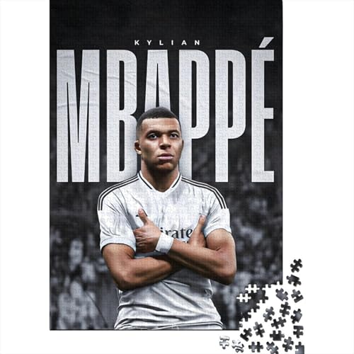 Mbappe Holz Puzzle - Football Puzzle Spiel Für Familie Spiel - Geschenk Für Ehemann Freund Freundin Schwester Bruder 1000 Stück (75x50cm) von RSFQJXBVO