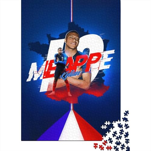 Mbappe Holz Puzzle - Football Puzzle Spiel Für Herausforderndes Spiel - Geschenk Für Ehemann Freund Freundin Schwester Bruder 1000 Stück (75x50cm) von RSFQJXBVO