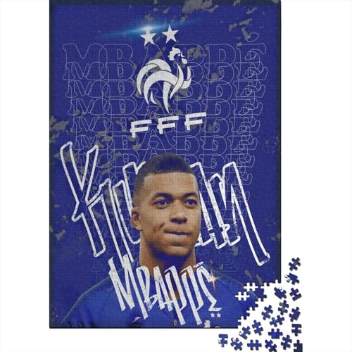 Mbappe Holz Puzzle - Fußball Puzzle Spiel Für Intellektuell Lehrreich Spielzeug - Geschenk Für Ehemann Freund Freundin Schwester Bruder 1000 Stück (75x50cm) von RSFQJXBVO