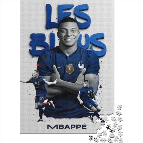 Mbappe Holz Puzzle - Football Puzzle Spiel Für Lehrreich Spiel - Geschenk Für Sohn Tochter Enkel Enkelin Neffe Nichte 1000 Stück (75x50cm) von RSFQJXBVO