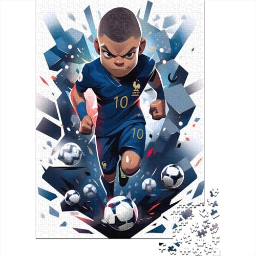 Mbappe Holz Puzzle - Fußball Puzzle Spiel Für Pädagogisches Geschenk - Geschenk Für Ehemann Freund Freundin Schwester Bruder 1000 Stück (75x50cm) von RSFQJXBVO