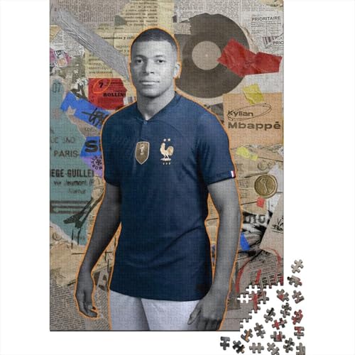 Mbappe Holz Puzzle - Fußball Puzzle Spielzeug Für Entspannen - Geschenk Für Sohn Tochter Enkel Enkelin Neffe Nichte 1000 Stück (75x50cm) von RSFQJXBVO