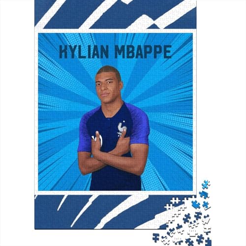 Mbappe Holz Puzzle - Fußball Puzzle Spielzeug Für Entspannen - Geschenk Für Sohn Tochter Enkel Enkelin Neffe Nichte 1000 Stück (75x50cm) von RSFQJXBVO