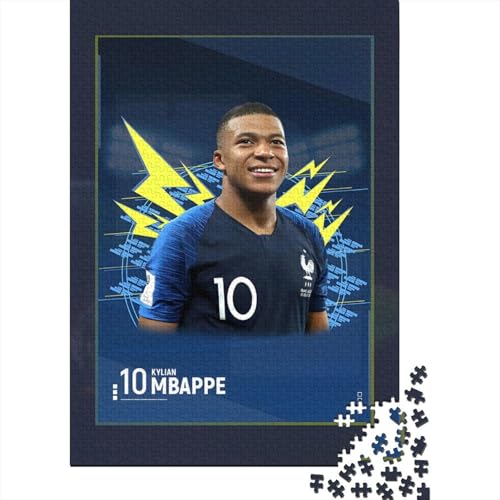 Mbappe Holz Puzzle - Fußball Puzzle Spielzeug Für Familie Spiel - Geschenk Für Ehemann Freund Freundin Schwester Bruder 1000 Stück (75x50cm) von RSFQJXBVO