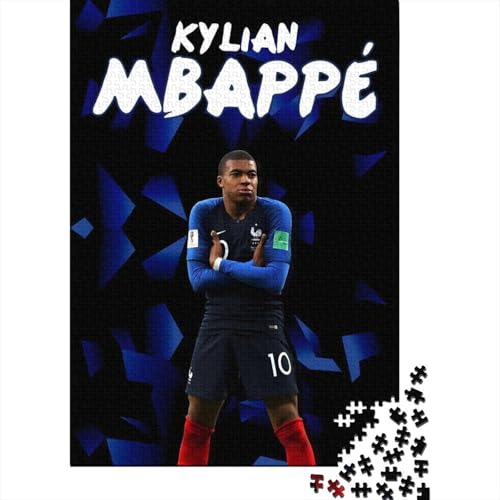 Mbappe Holz Puzzle - Fußball Puzzle Spielzeug Für Familie Spiel - Geschenk Für Sohn Tochter Enkel Enkelin Neffe Nichte 1000 Stück (75x50cm) von RSFQJXBVO