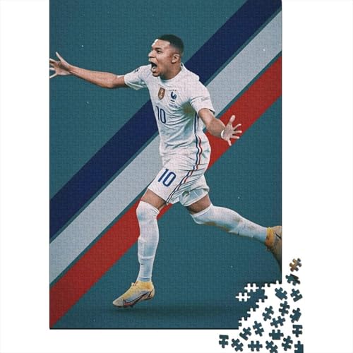 Mbappe Holz Puzzle - Football Puzzle Spielzeug Für Intellektuell Lehrreich Spielzeug - Geschenk Für Sohn Tochter Enkel Enkelin Neffe Nichte 1000 Stück (75x50cm) von RSFQJXBVO