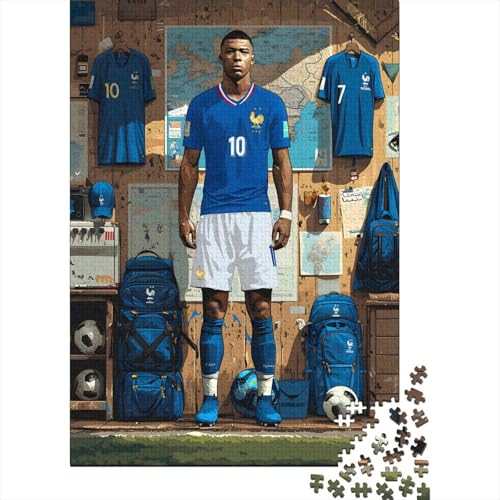 Mbappe Holz Puzzle - Football Puzzle Spielzeug Für Lehrreich Spiel - Geschenk Für Sohn Tochter Enkel Enkelin Neffe Nichte 1000 Stück (75x50cm) von RSFQJXBVO