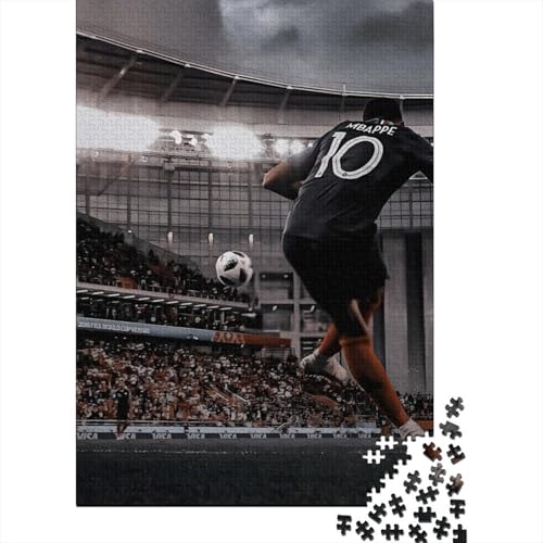 Mbappe Holz Puzzle - Fußball Puzzle Spielzeug Für Lehrreich Spiel - Geschenk Für Sohn Tochter Enkel Enkelin Neffe Nichte 1000 Stück (75x50cm) von RSFQJXBVO