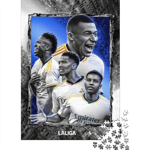 Mbappe Holz Puzzle - Football Puzzle Spielzeug Für Pädagogisches Geschenk - Geschenk Für Ehemann Freund Freundin Schwester Bruder 1000 Stück (75x50cm) von RSFQJXBVO