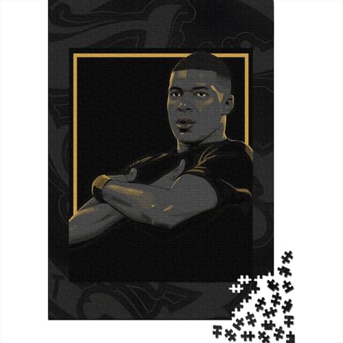 Mbappe Holz Puzzle - Football Puzzle Spielzeug Für Pädagogisches Geschenk - Geschenk Für Ehemann Freund Freundin Schwester Bruder 1000 Stück (75x50cm) von RSFQJXBVO