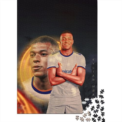 Mbappe Holz Puzzle - Football Puzzle Spielzeug Für Wand Dekoration - Geschenk Für Sohn Tochter Enkel Enkelin Neffe Nichte 1000 Stück (75x50cm) von RSFQJXBVO