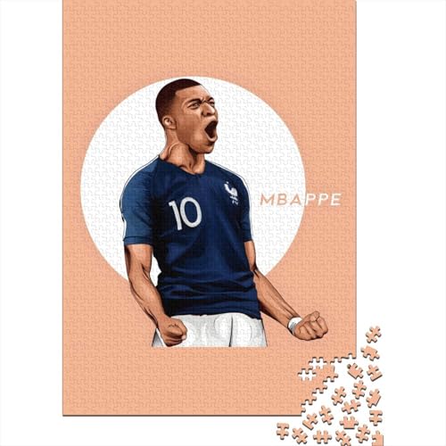 Mbappe Holz Puzzle - Fußball Puzzle Spielzeug Für Entspannen - Geschenk Für Sohn Tochter Enkel Enkelin Neffe Nichte 1000 Stück (75x50cm) von RSFQJXBVO