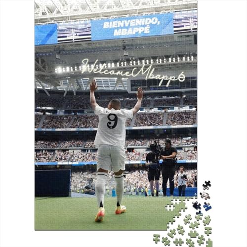 Mbappe Puzzle Spiel - Football Holz Puzzle Für Herausforderndes Spiel - Geschenk Für Sohn Tochter Enkel Enkelin Neffe Nichte 1000 Stück (75x50cm) von RSFQJXBVO