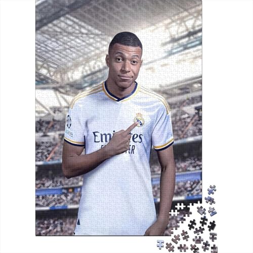 Mbappe Puzzle Spiel - Football Holz Puzzle Für Lehrreich Spiel - Geschenk Für Sohn Tochter Enkel Enkelin Neffe Nichte 1000 Stück (75x50cm) von RSFQJXBVO