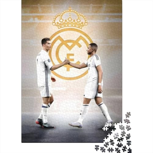 Mbappe Puzzle Spiel - Fußball Holz Puzzle Für Wand Dekoration - Geschenk Für Sohn Tochter Enkel Enkelin Neffe Nichte 1000 Stück (75x50cm) von RSFQJXBVO