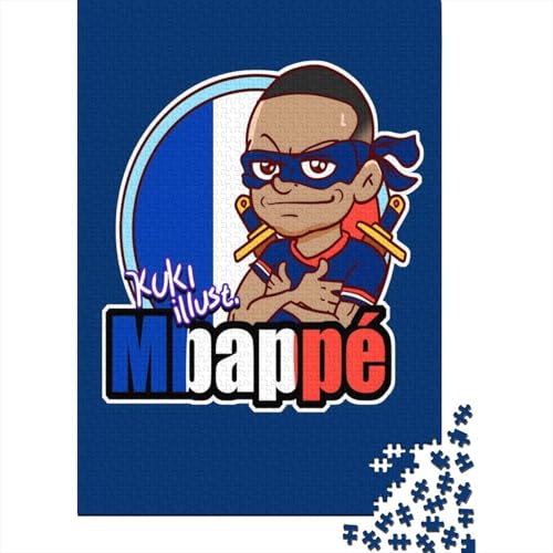 Mbappe Puzzle Spiel - Fußball Holz Puzzle Für Spielzeug Geschenk - Geschenk Für Sohn Tochter Enkel Enkelin Neffe Nichte 1000 Stück (75x50cm) von RSFQJXBVO