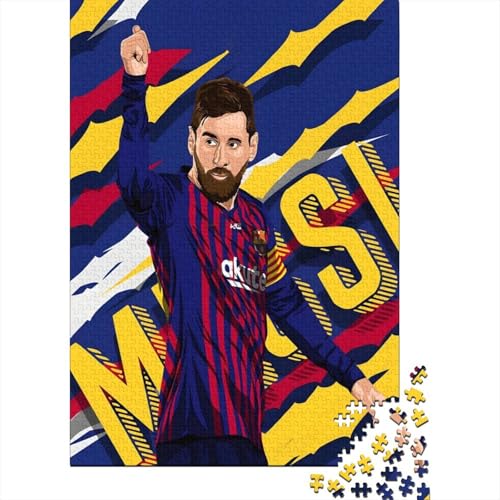 Messi Holz Puzzle - Fußball Puzzle Spiel Für Lehrreich Spiel - Geschenk Für Ehemann Freund Freundin Schwester Bruder 1000 Stück (75x50cm) von RSFQJXBVO