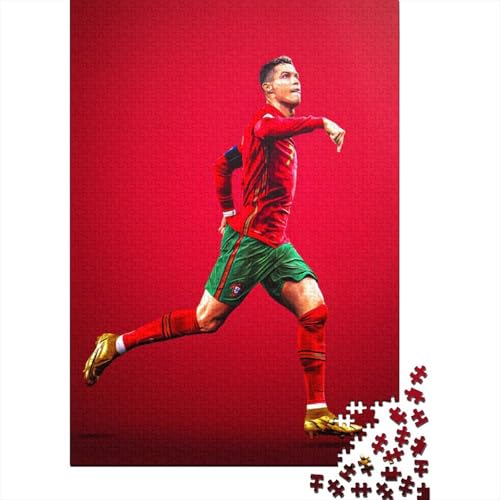 Ronaldo Holz Puzzle - Fußball Puzzle Spiel Für Intellektuell Lehrreich Spielzeug - Geschenk Für Ehemann Freund Freundin Schwester Bruder 1000 Stück (75x50cm) von RSFQJXBVO